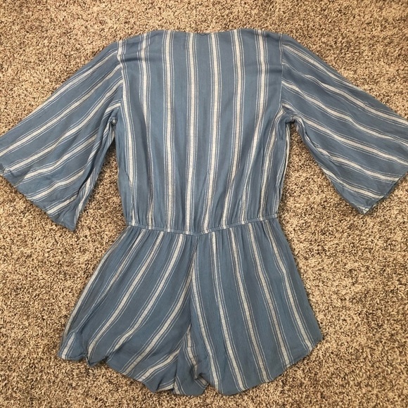 Blue Life Wild & Free Bluebell Boho Stripe Romper, Small - Picture 7 of 7